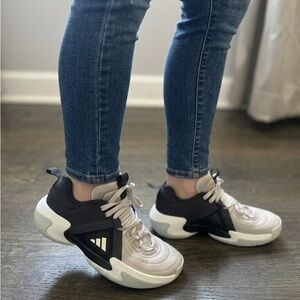 Adidas Black and Tan Athletic Shoes